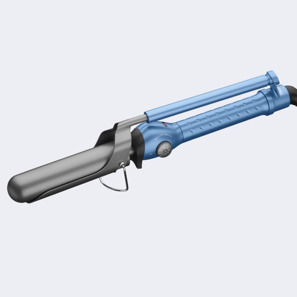 Powder Blue Curling Wand with Silver Barrel for Effortless Waves